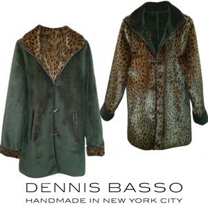 Dennis Basso NY Reversible Faux Fur/Suede Parka Coat, Vintage Brooklyn, M/L GUC
